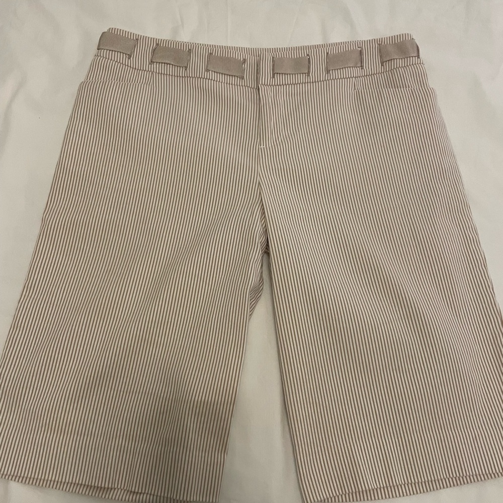 INC Off white beige Striped Bermuda Shorts- size 4 -EUC